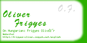 oliver frigyes business card